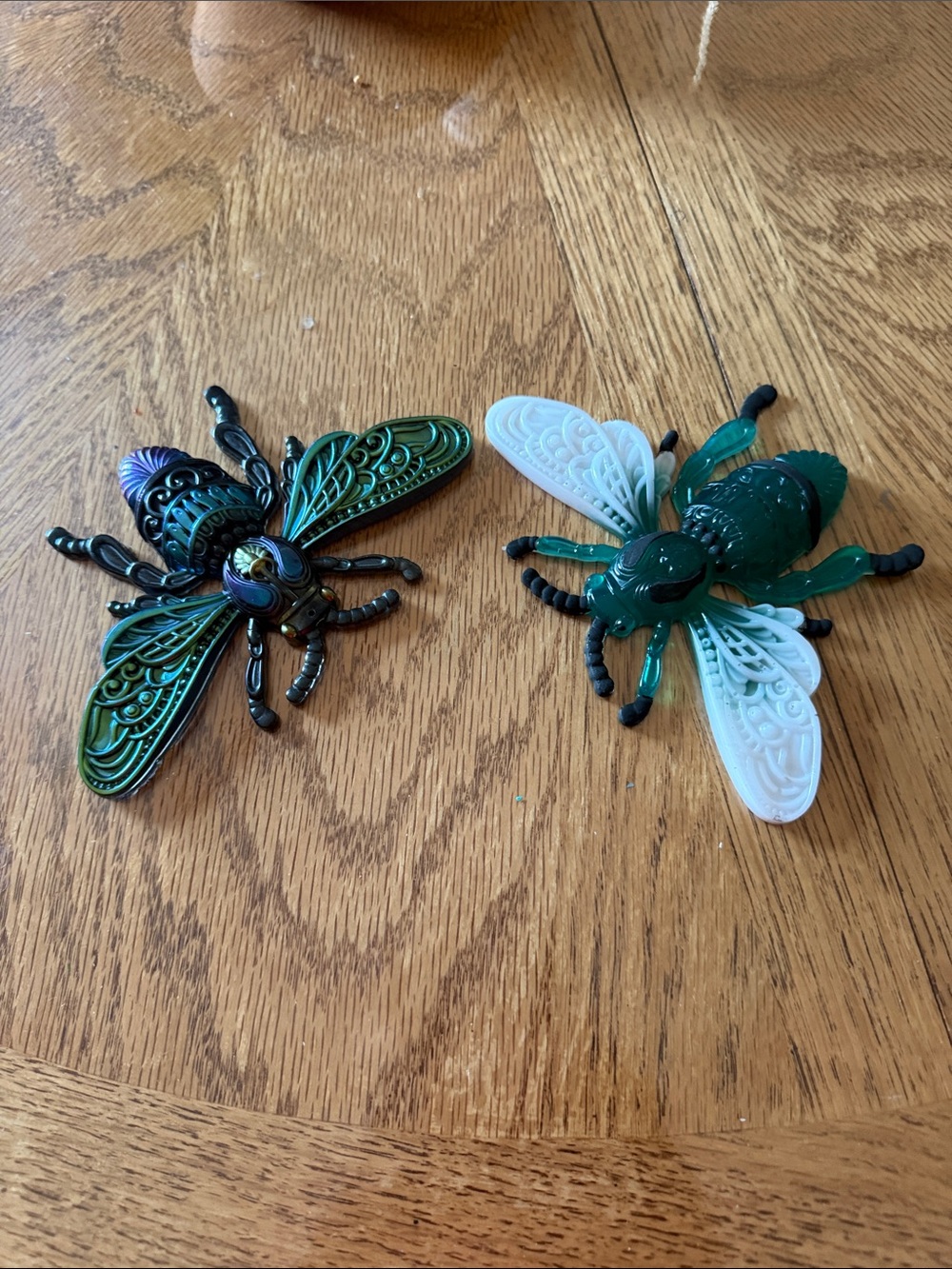 Decorative Green Resin Cicada Wall Accents - Set of 2